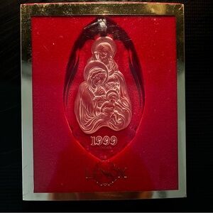 Lenox Treasures of the Heart Holy Family Crystal Christmas Ornament 1999